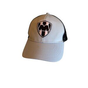 Rayados White & Black Trucker Cap With Logo Adjustable Snapback Mesh Hat